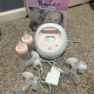 Spectra White Breast Pump Set